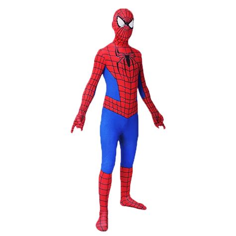 Adult Black Red Spiderman Costume Tight Spider Man Suit Men Kids