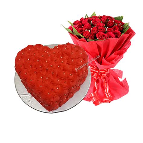 I'm very happy with giftjaipur. Cake with Red Roses Online | Best Combo Offer | YummyCake