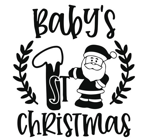 Babys 1st Christmas Svg Funny Christmas Svg Merry Christm Inspire