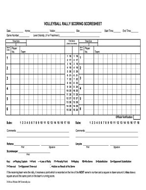 Volleyball Stat Sheet Template Excel Fill Online Printable Fillable