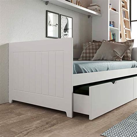 Cama Nido con Cajones Lacada en Blanco de 90x190
