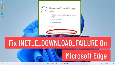 Fix Inet E Download Failure On Microsoft Edge Youtube