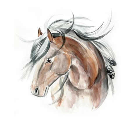 Wild Horse Illustration Original Paintings Horses Watercolor Painting