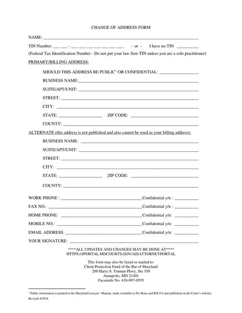 Ga Change Of Address Form Printable Printable Forms Free Online