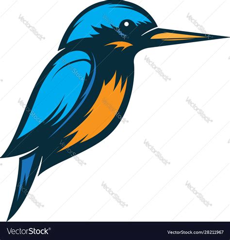 Kingfisher Bird Logo Royalty Free Vector Image