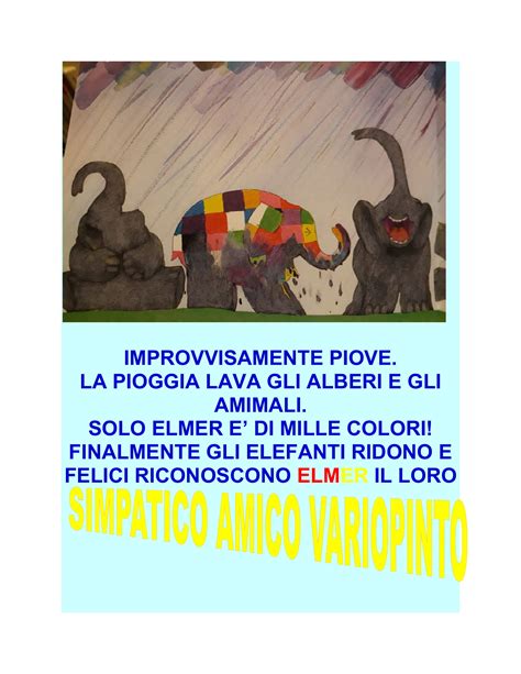 1 elmer 4 elefanti grigi 4 elefanti colorati 5 animali della. La Storia Di Elmer Presentata Ai Bambini : Dad Infanzia ...