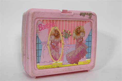 vintage pink barbie lunchbox 1990 mattel lunch box vintage goofball harrisonburg va