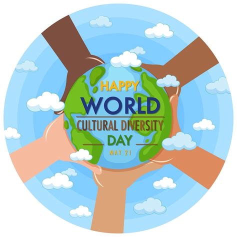Feliz Día Mundial De La Diversidad Cultural Logo O Banner Con