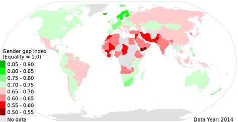 File2014 Gender Gap Index World Map Gender Inequality