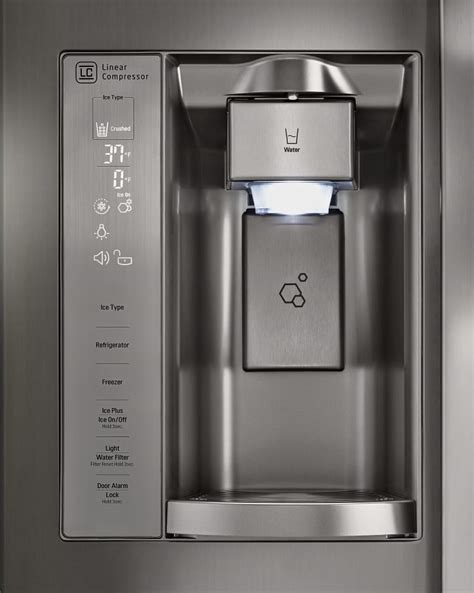 Today, most refrigerators with dispensers are connected to the water supply. LG LSXC22386D 36 Inch Side-by-Side Refrigerator with Door ...