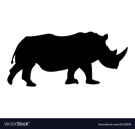Rhino Icon Royalty Free Vector Image Vectorstock