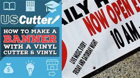 How To Make A Banner With A Vinyl Cutter And Vinyl Youtube