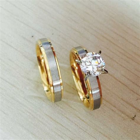 Buy 4mm Titanium Steel Cz Diamond Korean Couple Rings