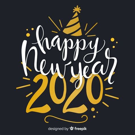 Letras Feliz Año Nuevo 2020 Vector Gratu Free Vector Freepik Freevector Freeinvierno