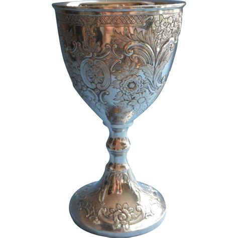 Communion Cup Vintage Ornate Silver Chalice Corbell And Co Sold On