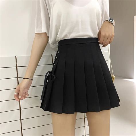 Korean Autumn Summer Ribbon Corset Pleated Skirt Sd00104 Syndrome