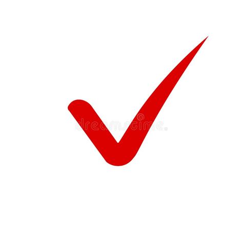 Red Tick Or Checkmark Icon Check Mark Icon In Flat Style On Isolated