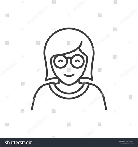 Women Wearing Glasses Icon Line Style Stock Vector Royalty Free 1960196578 Shutterstock