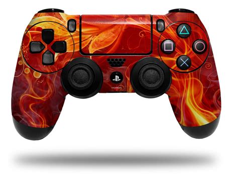 Vinyl Skin Wrap For Sony Ps4 Dualshock Controller Fire Flower