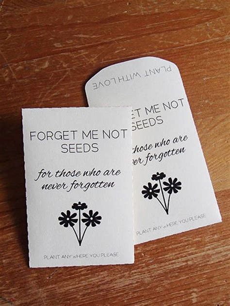 printable seed packet custom wedding favour forget