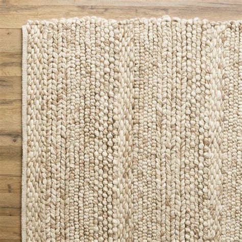This exciting and unique composition. Jocelyn Handwoven Wool Cream Rug | Natural rug, Beige area ...