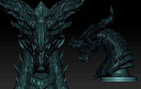 Dragon Head 03 3d Model 3d Printable Cgtrader