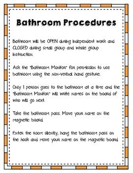 Bathroom Procedures By Andrea Dillingham Tpt