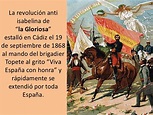 REVOLUCIÓN LA GLORIOSA | Causas, desarrollo y consecuencias