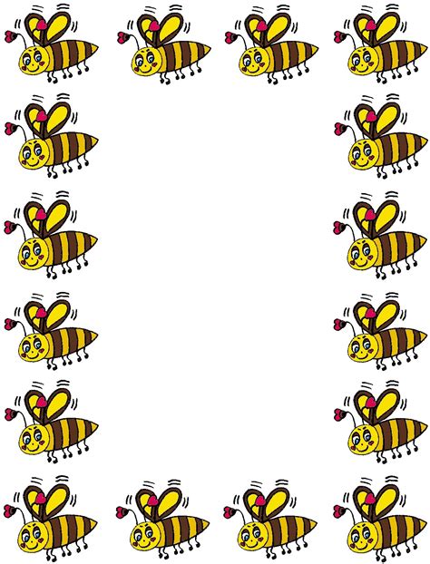 Free Printable Bee Borders