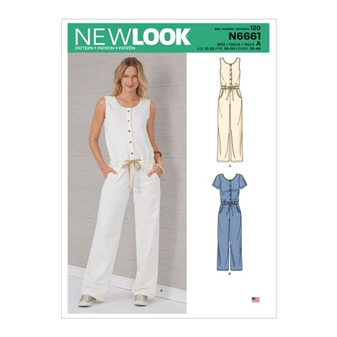 New Look Sewing Pattern N6661 Misses Relaxed Fit Jumpsuit With