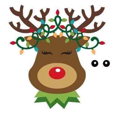 Download reindeer with lights uploaded | Christmas ornaments, Free svg