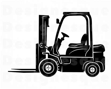 Forklift Silhouette Vector At Collection Of Forklift