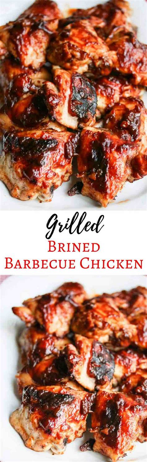 Take any remaining liquid and onions from slow cooker and mix with the barbeque sauce, set aside. Grilled Brined Chicken with Homemade Barbecue Sauce Recipe ...