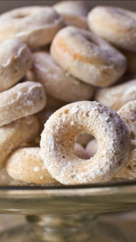 Baked Powdered Sugar Donuts Baked Donuts Baking Baking Crafts
