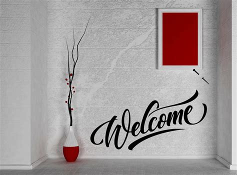 Large Vinyl Decal Wall Sticker Welcome Lettering House Decor N998