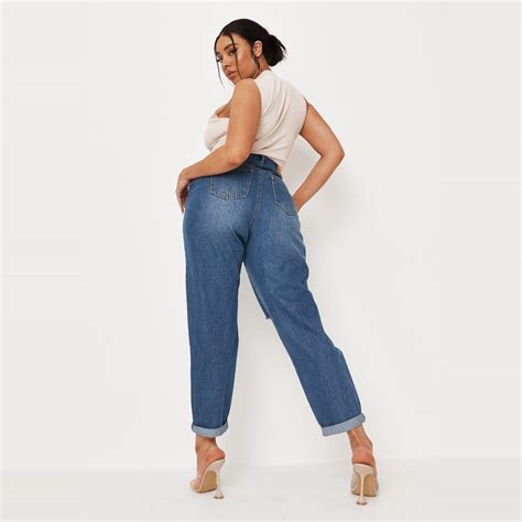 Missguided Plus Size Riot Ripped Mom Jeans Ireland