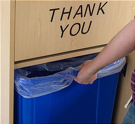 Bussing stations and cabinets provide restaurants and cafeteria busser staff a central location for returning dishware and silverware. Restaurant Trash Cabinet | Maple Melamine Finish