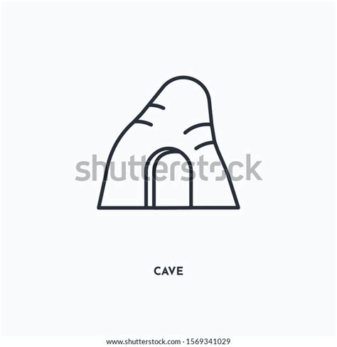 Cave Outline Icon Simple Linear Element Stock Vector Royalty Free