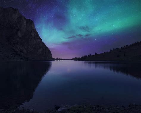 Aurora Over Bannalpsee Switzerland Wallpaper For Desktop Northern