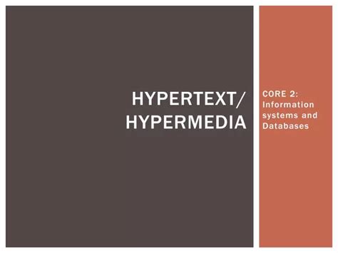 Ppt Hypertext Hypermedia Powerpoint Presentation Free Download Id