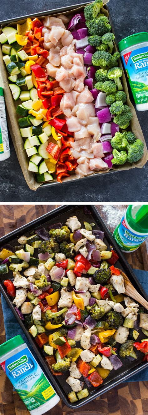 Both are great, quick and easy weeknight dinners the whole family will love. 15 Minute Sheet Pan Garlic Ranch Chicken and Veggies ...