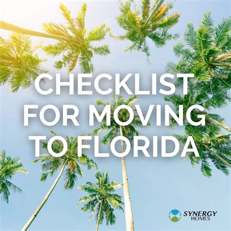 Checklist For Moving To Florida Artofit
