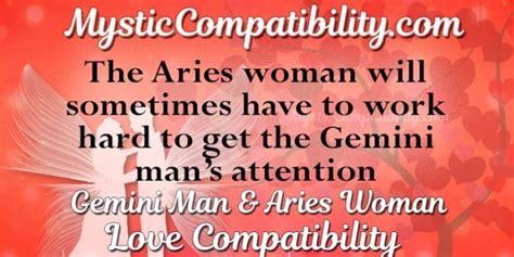 Gemini Man Aries Woman Compatibility Mystic Compatibility