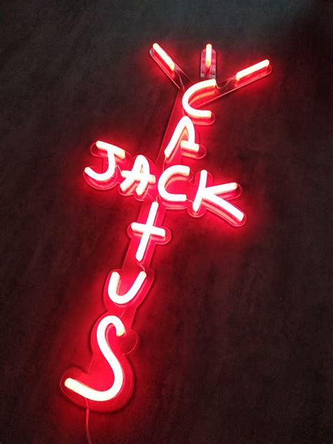 Cactus Jack By Travis Scott Led Neon Sign Free Shipping Mk Neon