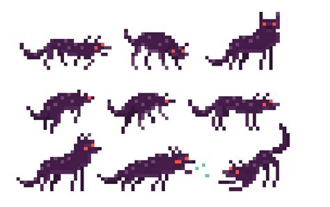 Pixel On You Pixel On Your Cow I Made Some Wolves For My Project