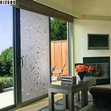 80x100cm Sliding Glass Door Window Film Privacy Home Decoration 3d