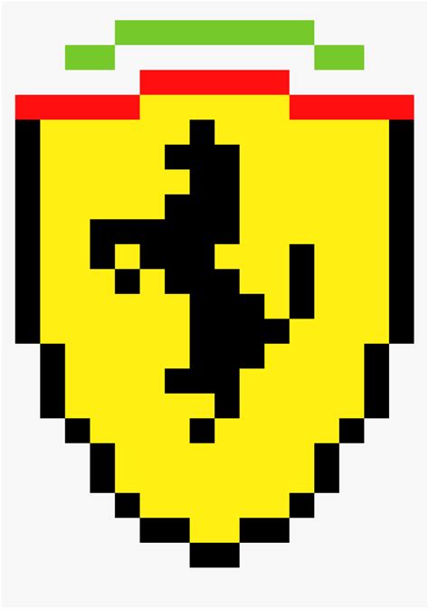 Pixel Art Logo Voiture Ferrari Samuel Raven