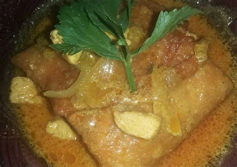 Resep kari tanpa santan berikut ini menggunakan yogurt sebagai penggantinya. Martabak Kentang Telur Kuah Kari » Budaya Indonesia