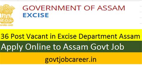 Recruitment Of Posts At Excise Department Assam Post Astt