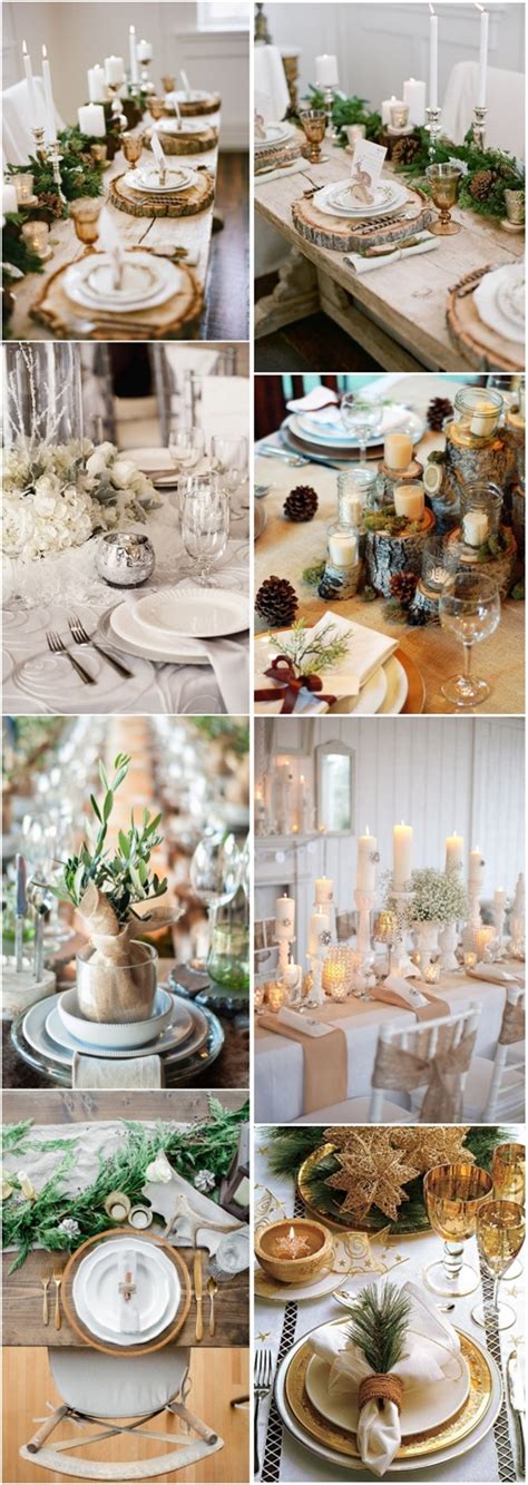 Winter Wedding Decor Ideas Winter Wedding Table Settings